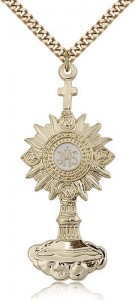 Monstrance Medal, Gold Filled [BL6871]