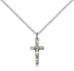 Crucifix Pendant, Sterling Silver [BL6285]