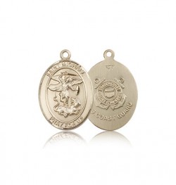 St. Michael Coast Guard Medal, 14 Karat Gold, Medium [BL2878]