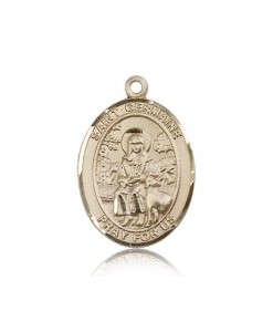 St. Germaine Cousin Medal, 14 Karat Gold, Large [BL1971]