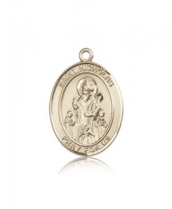 St. Nicholas Medal, 14 Karat Gold, Large [BL2949]