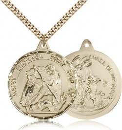 St. Michael the Archangel Medal, Gold Filled [BL4218]