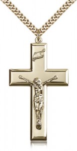Crucifix Pendant, Gold Filled [BL5372]