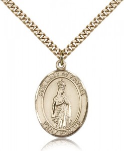 Our Lady of Fatima Medal, Gold Filled, Large [BL0285]