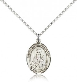 St. Basil the Great Medal, Sterling Silver, Medium [BL0859]