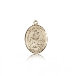 St. Isidore of Seville Medal, 14 Karat Gold, Medium [BL2116]