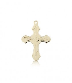 Cross Pendant, 14 Karat Gold [BL6742]