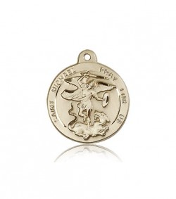 St. Michael the Archangel Medal, 14 Karat Gold [BL4467]
