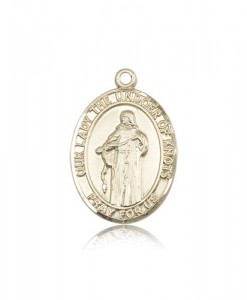 Our Lady of Knots Medal, 14 Karat Gold, Large [BL0336]