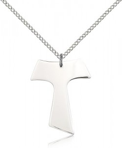 Tau Cross Pendant, Sterling Silver [BL5583]