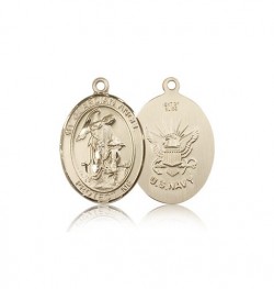 Guardian Angel Navy Medal, 14 Karat Gold, Medium [BL0142]