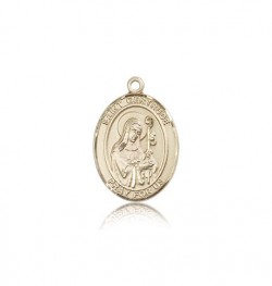 St. Gertrude of Nivelles Medal, 14 Karat Gold, Medium [BL1981]