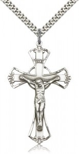 Crucifix Pendant, Sterling Silver [BL4693]