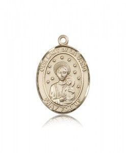 Our Lady of La Vang Medal, 14 Karat Gold, Large [BL0345]