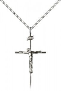 Crucifix Pendant, Sterling Silver [BL3994]