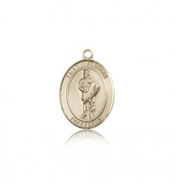 St. Florian Medal, 14 Karat Gold, Medium [BL1790]