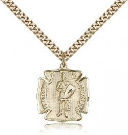 St. Florian Medal, Gold Filled [BL4122]