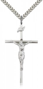 Crucifix Pendant, Sterling Silver [BL4045]