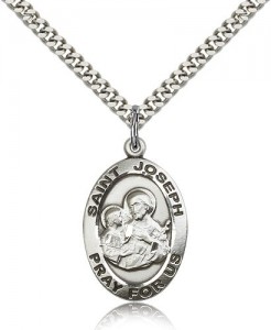 St. Joseph Medal, Sterling Silver [BL5649]