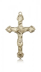 Crucifix Pendant, 14 Karat Gold [BL4743]