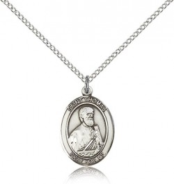 St. Thomas the Apostle Medal, Sterling Silver, Medium [BL3812]