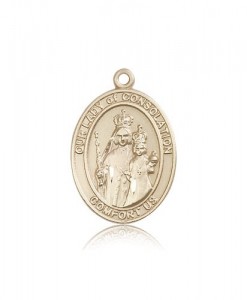 Our Lady of Consolation Medal, 14 Karat Gold, Large [BL0273]