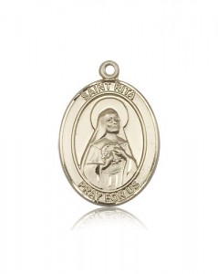 St. Rita Baseball Medal, 14 Karat Gold, Large [BL3240]