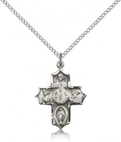 4 Way Cross Pendant, Sterling Silver [BL6173]