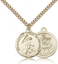 Army Guardian Angel Medal, Gold Filled [BL4426]