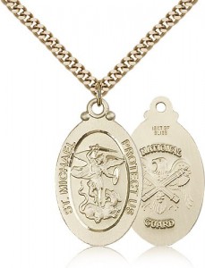 St. Michael National Guard Medal, Gold Filled [BL5938]
