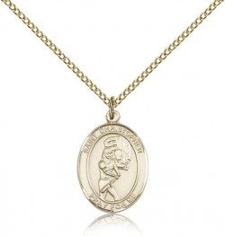 St. Christopher Softball Medal, Gold Filled, Medium [BL1420]