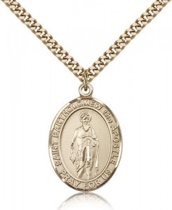 St. Bartholomew the Apostle Medal, Gold Filled, Large [BL0846]