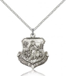 Lord Is My Shepherd Medal, Sterling Silver [BL4471]