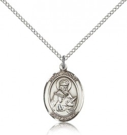 St. Isidore of Seville Medal, Sterling Silver, Medium [BL2122]