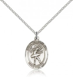 St Christopher Dance Medal, Sterling Silver, Medium [BL0539]