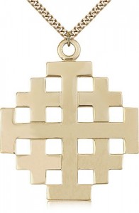 Jerusalem Cross Pendant, Gold Filled [BL6374]