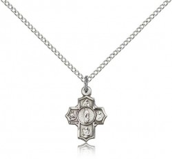 5 Way Cross Motherhood Medal, Sterling Silver [BL4899]