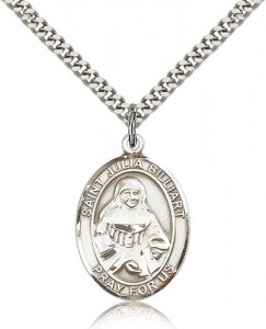 St. Julia Billiart Medal, Sterling Silver, Large [BL2481]