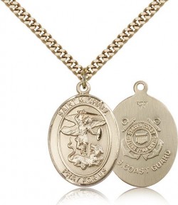 St. Michael Coast Guard Medal, Gold Filled, Large [BL2880]