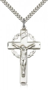Crucifix Pendant, Sterling Silver [BL4684]