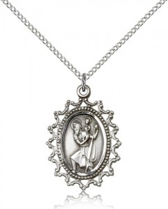 St. Christopher Medal, Sterling Silver [BL5228]