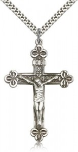 Crucifix Pendant, Sterling Silver [BL4681]