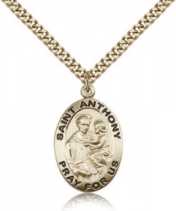 St. Anthony of Padua Medal, Gold Filled [BL5638]