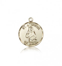 St. Theresa Medal, 14 Karat Gold [BL5176]