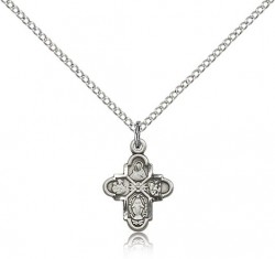 4 Way Cross Pendant, Sterling Silver [BL5497]