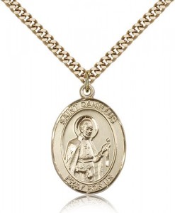 St. Camillus of Lellis Medal, Gold Filled, Large [BL0997]