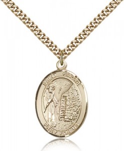 St. Fiacre Medal, Gold Filled, Large [BL1765]