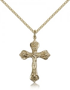 Crucifix Pendant, Gold Filled [BL4760]