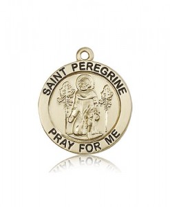 St. Peregrine Medal, 14 Karat Gold [BL5750]