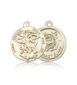 St. Michael Coast Guard Medal, 14 Karat Gold [BL4455]